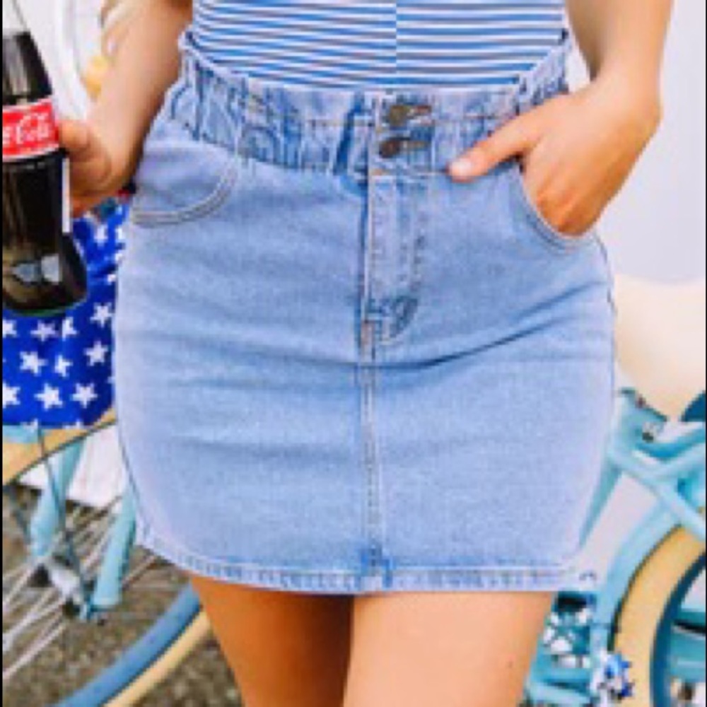 Wish List Jean Mini Skirt - Small